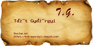 Tót Györgyi névjegykártya