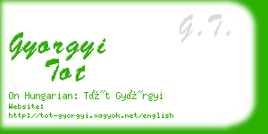 gyorgyi tot business card